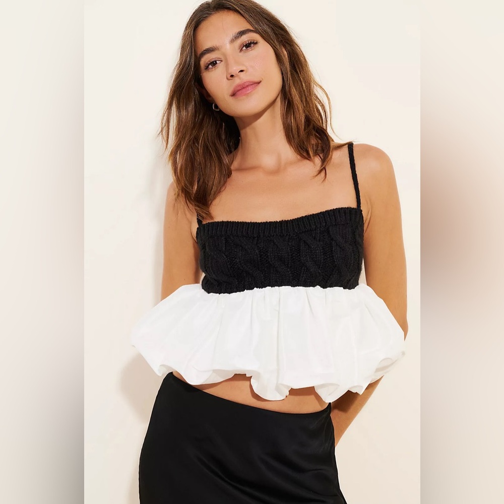 Free People For Love & Lemons Lise Knit Tank Top